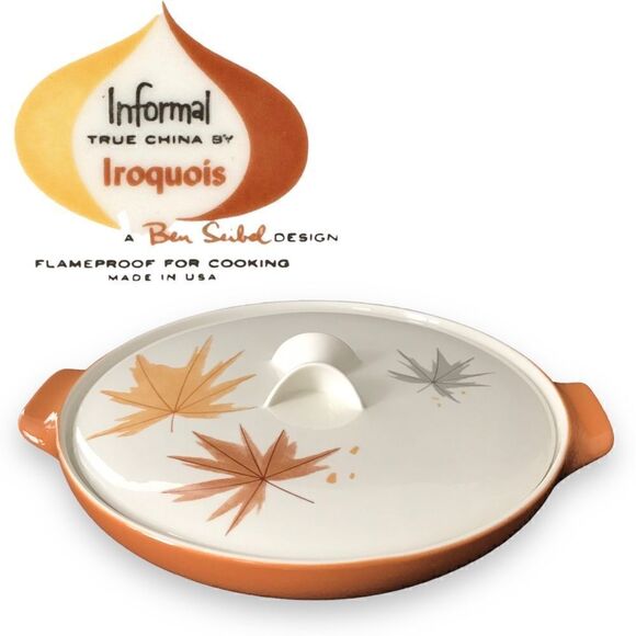 Harvest Time by Iroquois 1.75 Qt Round Covered Casserole Informal True China - Picture 1 of 16